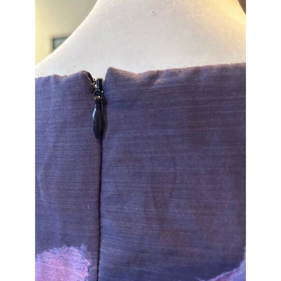 Lela Rose for Neiman Marcus silk blend  Purple Floral Dress - Size 6 - Picture 6 of 8